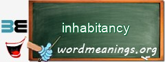 WordMeaning blackboard for inhabitancy